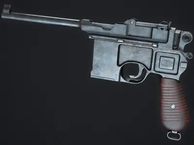 PBR Mauser C96 Low-poly 3D model