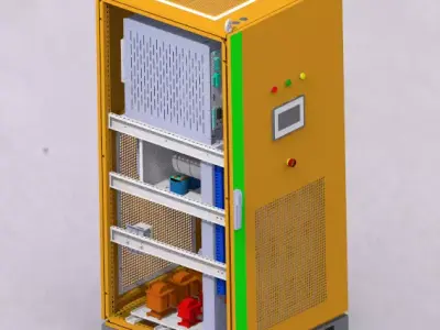 APF100 three-phase four-wire power supply system 3D model