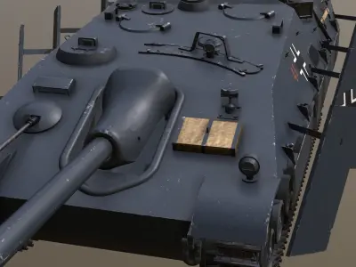 Schnell Jagdpanzer Aureole - Grau with Armor 3D model