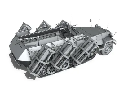 SD KFZ 251 1 - Ausf B - Walking Stuka 3D model
