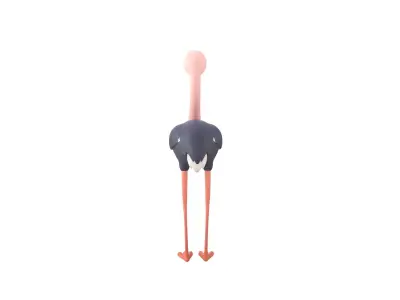 Character314 Ostrich 3D model