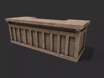 Medieval Environment Props 14 Tavern Furniture Pack Low-poly 3D model