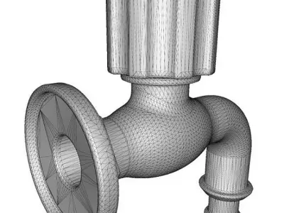 Classic Water Faucet Low-poly 3D model