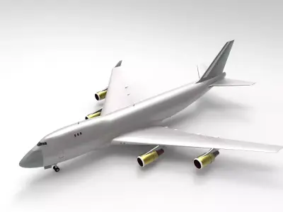 Boeing 747-400F 3D model purchase