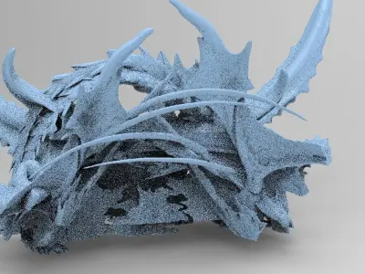 Alien Dragon God Bone Structure 9 3D model