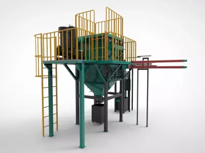 dust collecting system 3D model