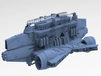 Floating Convoy Ship 3 3D model