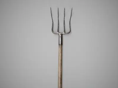 Pitchfork Low-poly 3D model