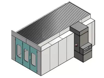 AUTOMOTIVE PAINTING CABIN 3D model