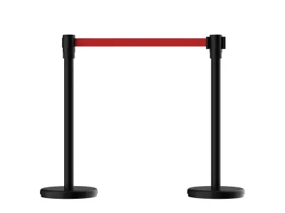 Black and Stainless Stanchion Belt  3D model