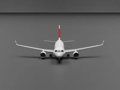 Airbus A220-300 Swiss Livery  3D model
