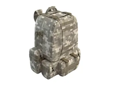 Military Backpack Yellow 3D model