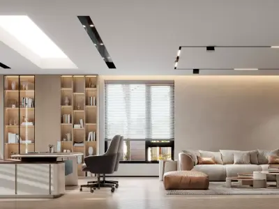  Office interior scene 50 3D model