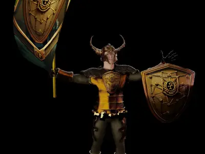 Collection of 3D shields 1 Low-poly 3D model