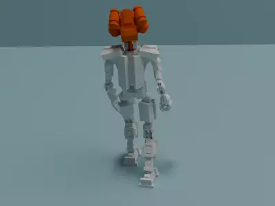 A High-Fidelity Humanoid Robot Model 3D model