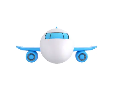 Cartoon Airplane 3D model purchase