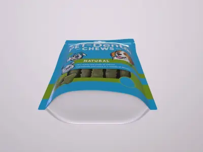 A pack of dental chews for pets - Pet accessories 3D model Low-poly 3D model