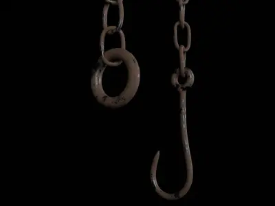 Rusty Chain Low-poly 3D model