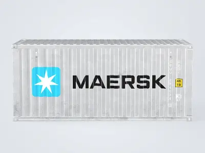 Container 20ft Grey 3D model