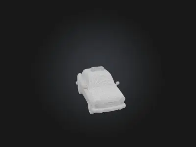 Cartoon Taxi 3D model