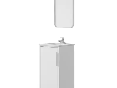 OVE Ira 18 Earthtone Driftwood Vanity 3D model