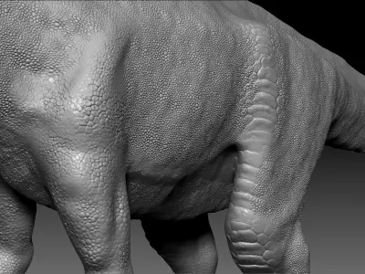 Dinosaur Shantungosaurus Sculpt Project 3D model