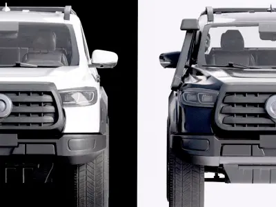 Great Wall Poer Pickup Truck - Game-Ready 3D Model Low-poly 3D model