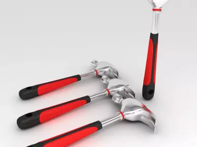 Hammer 3d model three hammers 3D model