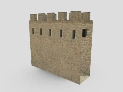 Medieval Castle Module 03 Low Poly PBR Realistic Low-poly 3D model
