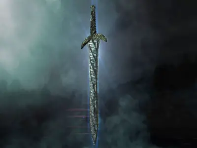 Legendary Greek sword Low-poly 3D model