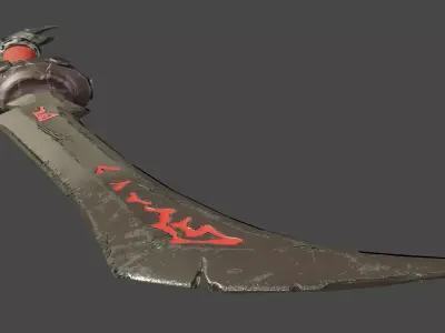 Stylized Sword Low-poly 3D model order