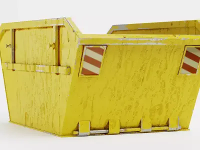 Skip V1 - Worn Industrial Container 3D model
