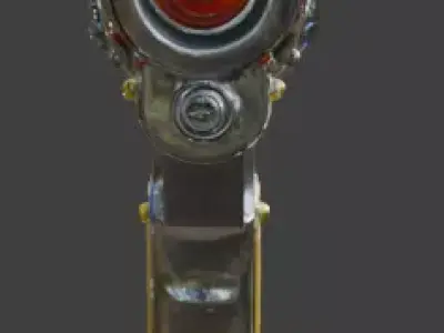 Vintage Rocket Age Particle Disintegrator 3D Model Low-poly 3D model