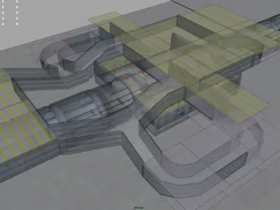 Snail Metro - Low Poly Metro Underground Station Low-poly 3D model
