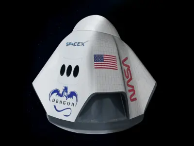 Space X Dragon 2 3D model