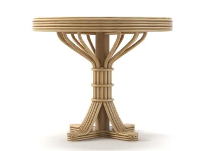 Rattan Dining Bistro Table 3D model