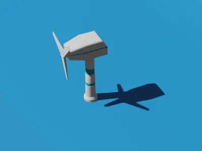 Wind Turbine Free low-poly 3D model purchase