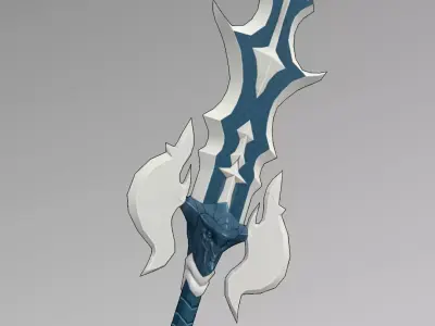 DRAGON SWORD - Game Asset Anime-style action RPG Low-poly 3D model