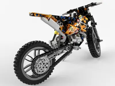 Lego Technic Moto Cross Bike 3D model