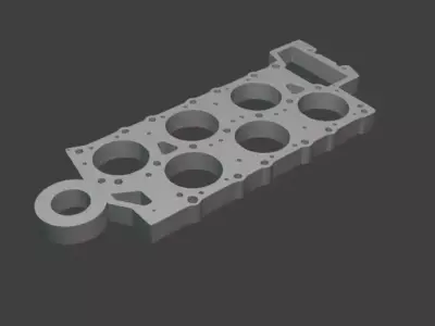 VR6 Engine Gasket Keychain - V1- V2 3D Models for 3D Printing 3D print model