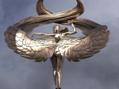 Elements Wings Sculpture 6 3D model