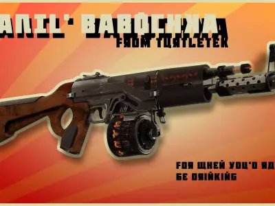 Vanil Babochka AK470 Space Rifle 3D model