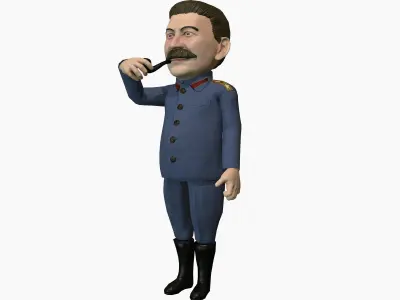 Joseph Stalin caricature  Low-poly 3D model