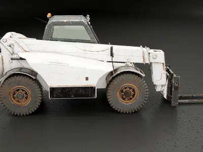 Used Telescopic Handler Forklift 3D model