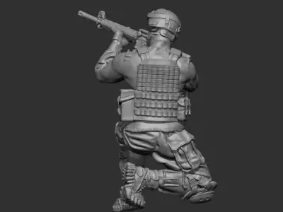 USA modern soldier 3 3D print model