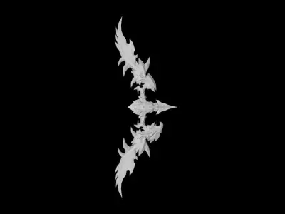Demon Lord Bow Low-poly 3D model