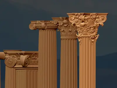 column greek roman Free 3D model