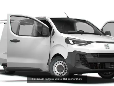 Fiat Scudo Van HQ Interior 2025 3D Model Collection