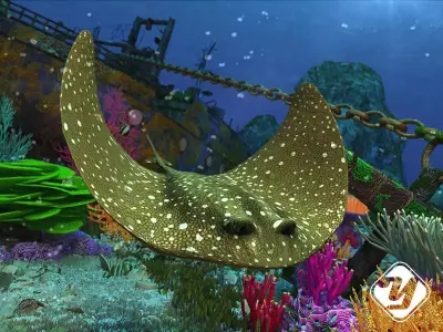 Stingray Low-poly 3D model get