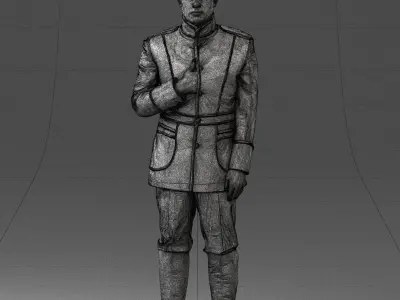 000075 Historical Military Officer 0906 3dp 3D print model